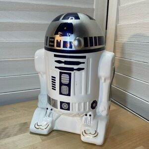 Star Wars R2-D2 ceramic Coin Bank - Silver, Blue, White
